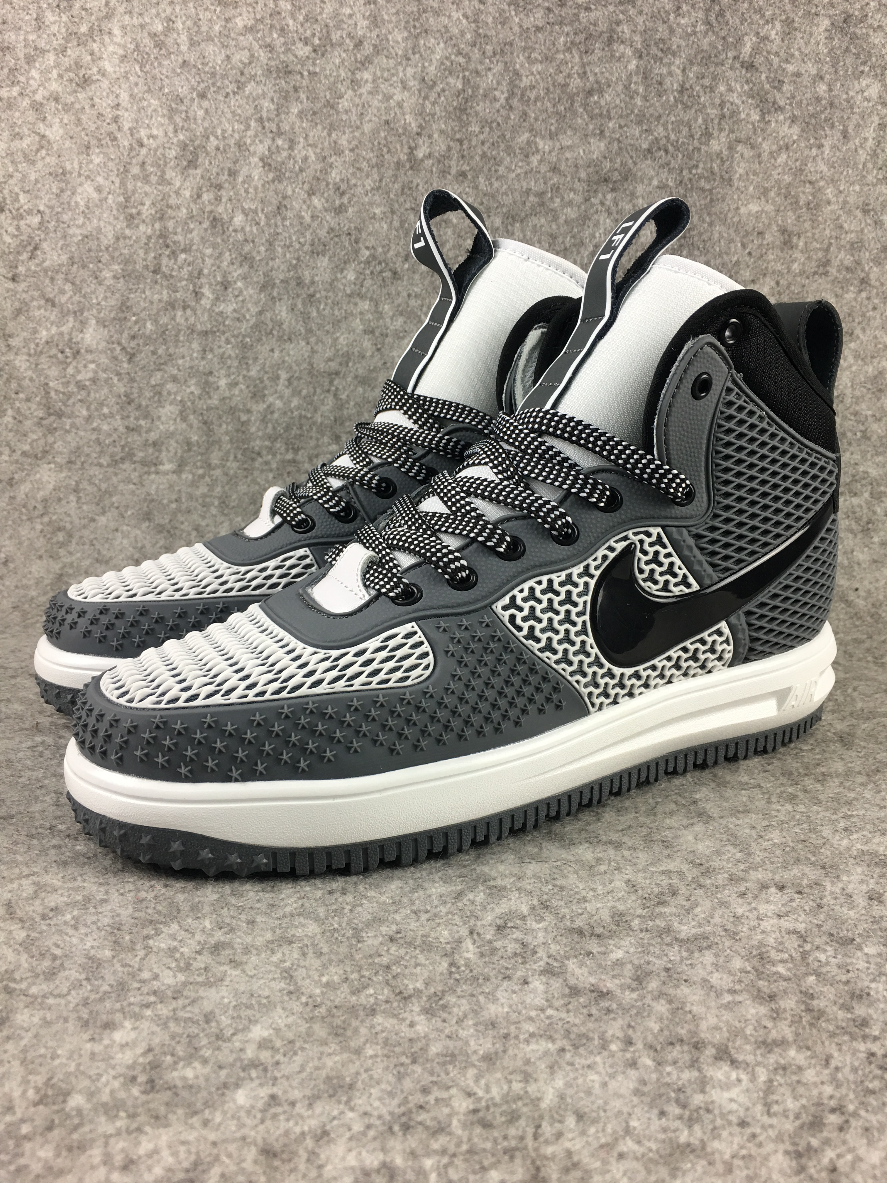 Nike Lunar Force 1 Nano Grey White Black Shoes - Click Image to Close